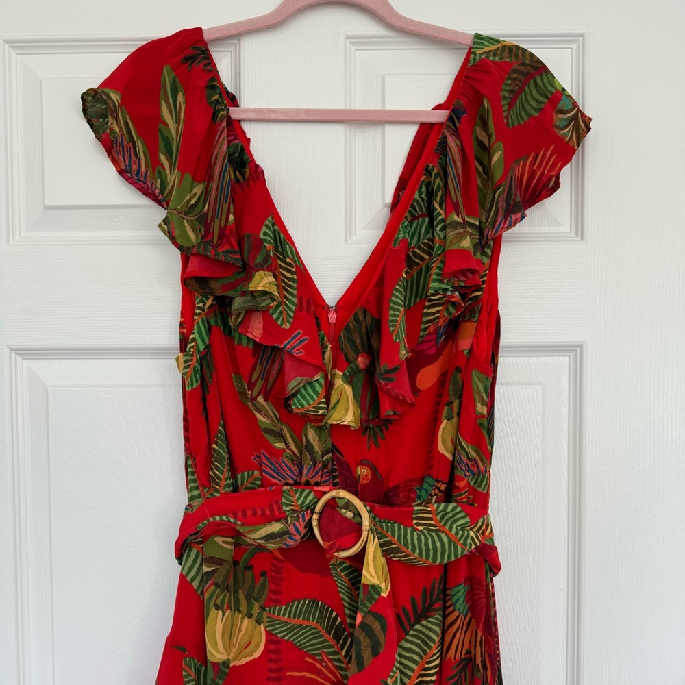 FARM Rio Red Forest Birds Maxi Dress - Picture 9 of 15
